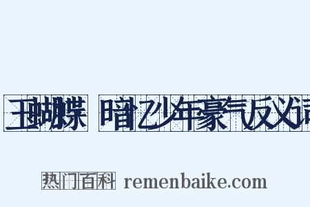玉蝴蝶·暗忆少年豪气反义词是什么意思的图片